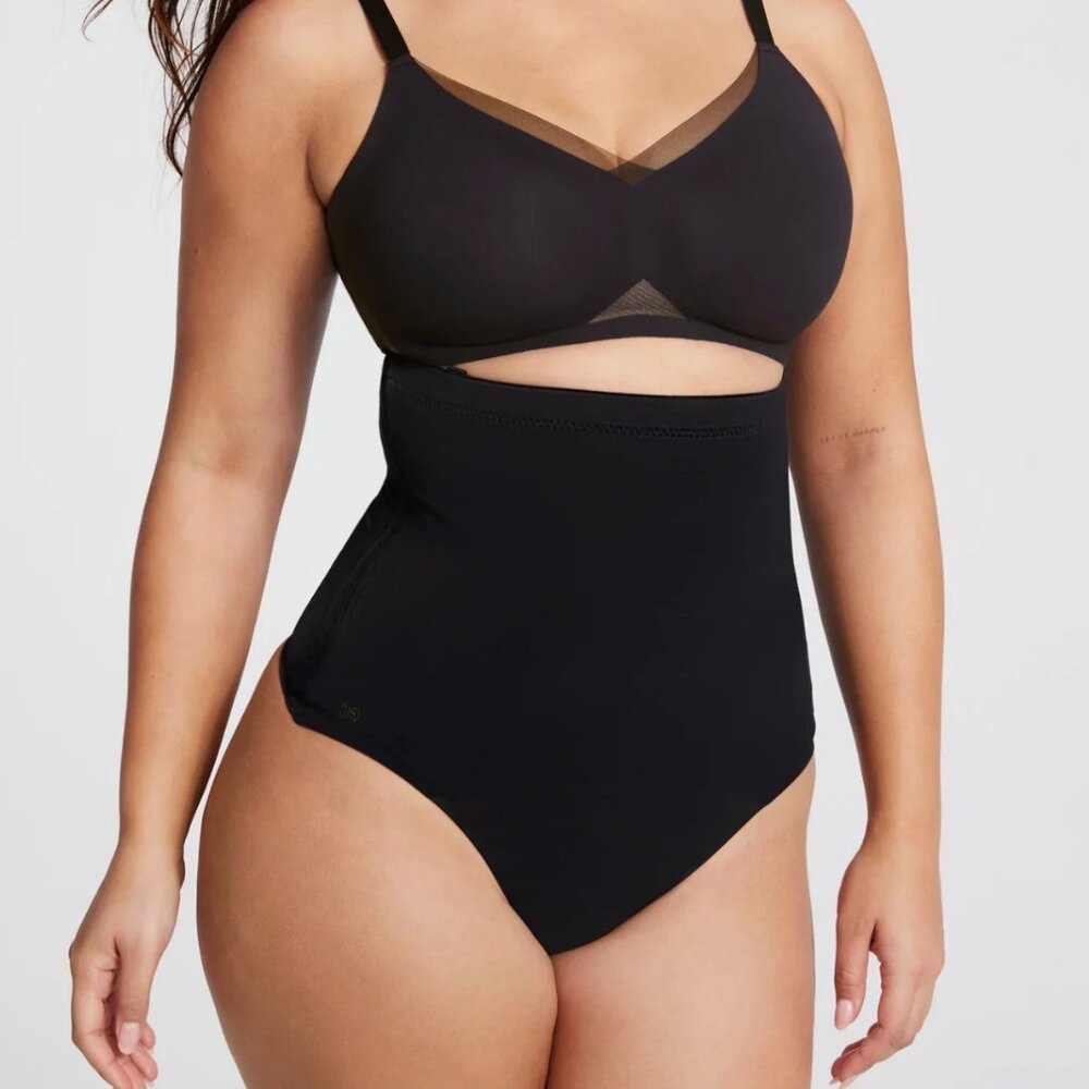 Honey Love Superpower Thong Shapewear MEDIUM NWT VAMP BLACK